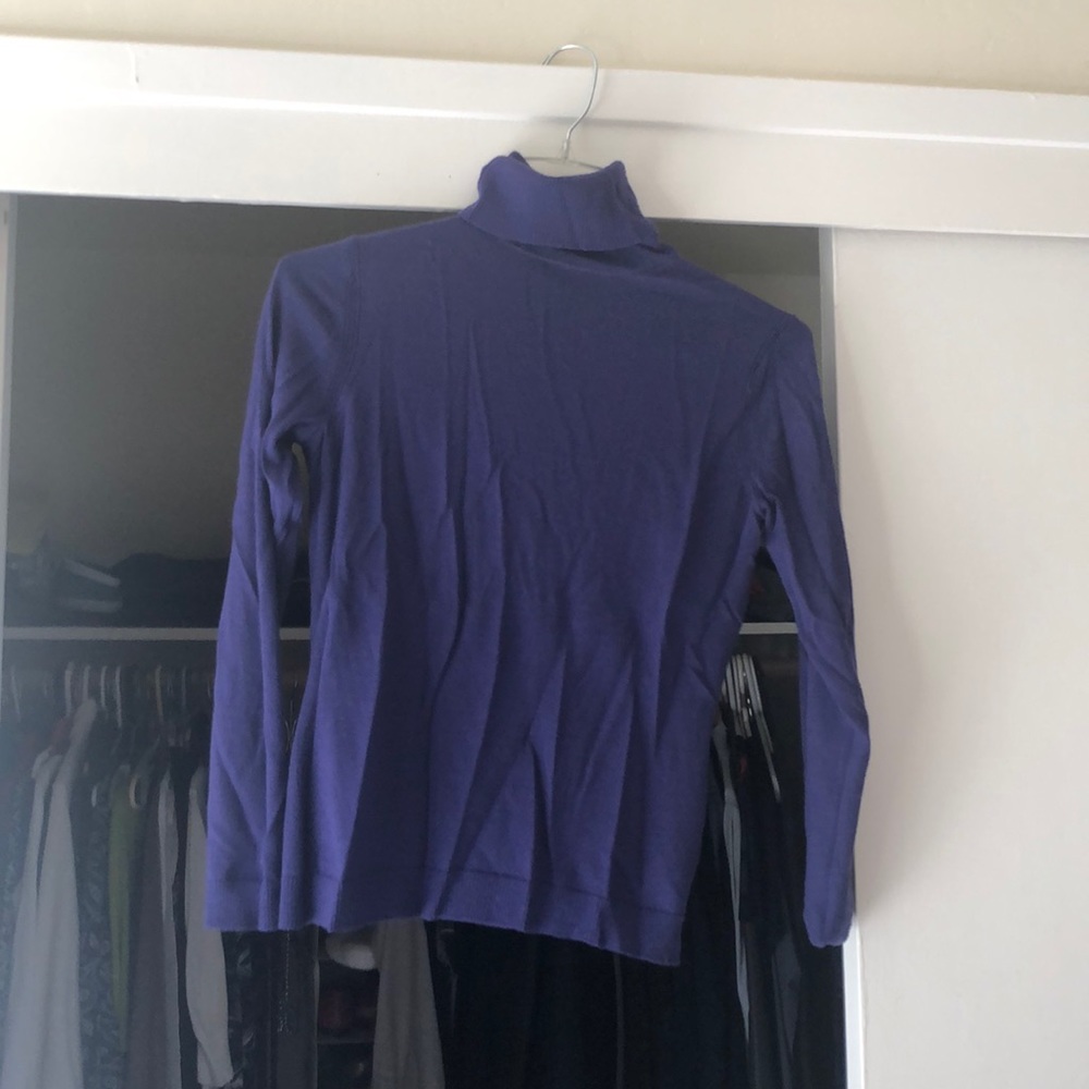 Purple turtleneck sweater